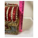 Vintage Soure Bag - Wicker Purse w/ Circus Theme