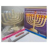 Electric Menorahs w/ Bulbs, New in Packages