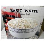 Large Popcorn Bowl and Sharper Image Microwave Popcorn Popper, Both Are New In Boxes