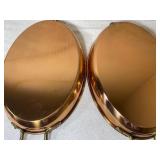 Oval Copper Pans (2), New Condition