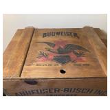 Vintage Budweiser Anheuser-Busch Crate w/ Hinged Lid