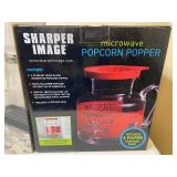 Large Popcorn Bowl and Sharper Image Microwave Popcorn Popper, Both Are New In Boxes