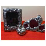 Arthur Court Designs Cat Themed Frames (2) and Paperweight w/ Boxes