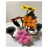 Metal Flower Candle Holders