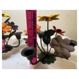 Metal Flower Candle Holders