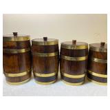 Vintage Wood Canisters, New Condition