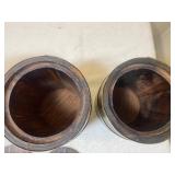 Vintage Wood Canisters, New Condition