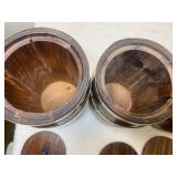 Vintage Wood Canisters, New Condition