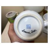 Vintage Coffee Pot w/ Warmer, Shoe Themed Coffee Mugs