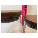 Glass Canisters and Wood Napkin Rings (6 Packs), All New, Please Read Description