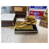 Vintage Ashtrays, Matches, Enamel Match Books