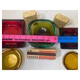Vintage Ashtrays, Matches, Enamel Match Books