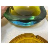 Vintage Ashtrays, Matches, Enamel Match Books