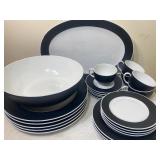 Black and White Dinnerware, 25+ Pieces