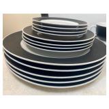 Black and White Dinnerware, 25+ Pieces