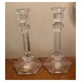 Val Saint Lambert Crystal Candle Holders