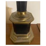 Vintage Brass and Black Candelabra Style Table Lamp