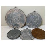 Vintage Iron Art Coins