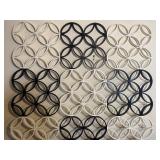 MCM Wall Art, Black and White Sections, Large Piece