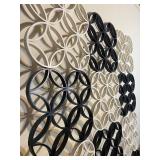 MCM Wall Art, Black and White Sections, Large Piece