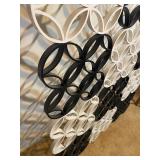 MCM Wall Art, Black and White Sections, Large Piece