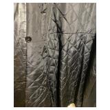 Vintage Leather and Fur Trim Suede Ladies Coat, Size 13