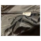 Vintage Leather and Fur Trim Suede Ladies Coat, Size 13