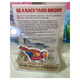 Clear Bird Feeders w/ Suction Cup and Book, 2 Fishing Games - all new