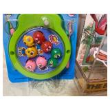 Clear Bird Feeders w/ Suction Cup and Book, 2 Fishing Games - all new