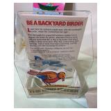 Clear Bird Feeders w/ Suction Cup and Book, 2 Fishing Games - all new