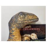 Dinosaurs - Large Plush Velociraptor, Trilophodon and Dimetrodon Wooden Puzzles