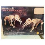 Dinosaurs - Large Plush Velociraptor, Trilophodon and Dimetrodon Wooden Puzzles