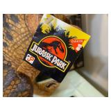 Dinosaurs - Large Plush Velociraptor, Trilophodon and Dimetrodon Wooden Puzzles