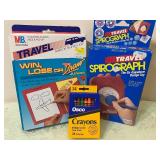 Win, Lose or Draw, Travel Spirograph and Crayons - All New