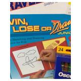 Win, Lose or Draw, Travel Spirograph and Crayons - All New