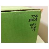 Vintage Sandwich Glass Lime Green 13"  Cake Plate w/ Original Box
