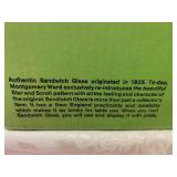 Vintage Sandwich Glass Lime Green 13"  Cake Plate w/ Original Box