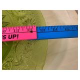 Vintage Sandwich Glass Lime Green 13"  Cake Plate w/ Original Box