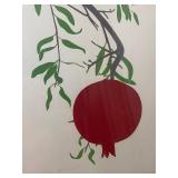 Henry Evans Pomegranate Pencil Signed Print 1974 , Please See Pictures for Dimensions and Print Number