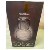 Vintage Schmid Tip and Sip Hand Blown Water Carafe, Made in Italy, New in Box