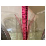 Large Glass Canisters, Metal Lids w/ Red Handles