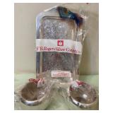 F.B. Rogers Silver Plate Cream and Sugar Set w/ Tray, New