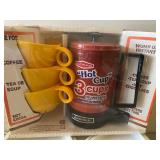 New Plastic Items From Around the Kitchen-Cookie Jar, Empire Hot Cup and Mini-Bin Revolving Storage (All New or Like New)