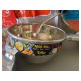 All New in Packages - Griddle, Cake Pan, Oven Guard, Thermometer, Food Mill and a Broiler