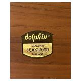 Wood Lap Trays (2) and Teak Salad Set (6 Pieces)