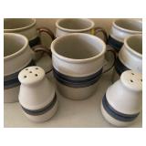 Otagiri Pottery Coffee Cups, Salt and Pepper Shakers