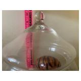 Glass Jar w/ (12) Stone Eggs