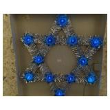 Vintage Star of David 12 Light Decor, 17 Inches, Both Tested/Work