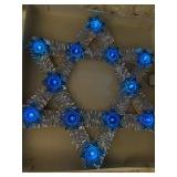 Vintage Star of David 12 Light Decor, 17 Inches, Both Tested/Work