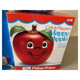Fisher-Price Chatter Telephone and Happy Apple, Plush Rattle Cube, ALL NEW